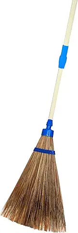 HATAKI Garden Broom for Outdoor Cleaning I 4 ft Extendable Handle I Leaf and Dust Removal for Lawn,